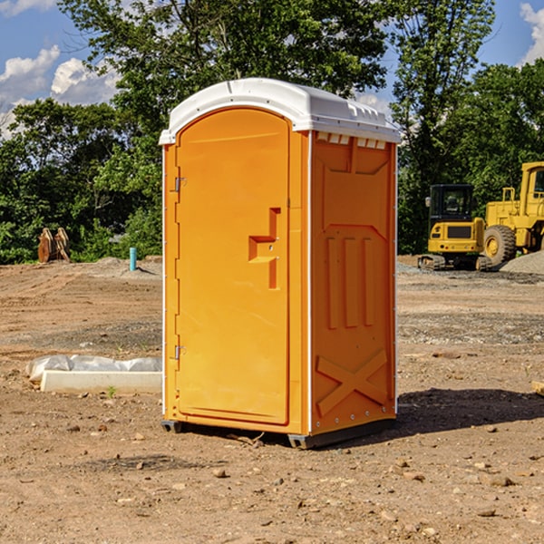 can i customize the exterior of the portable restrooms with my event logo or branding in Battlefield Missouri